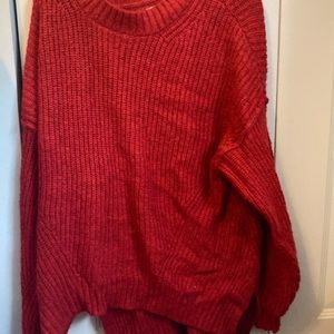 american eagle red sweater